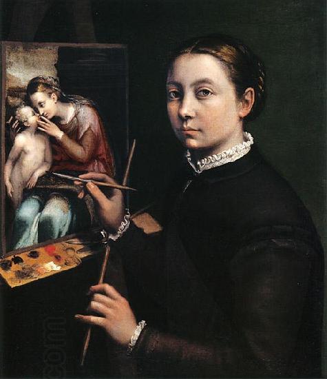 Sofonisba Anguissola Self-portrait at the easel. China oil painting art